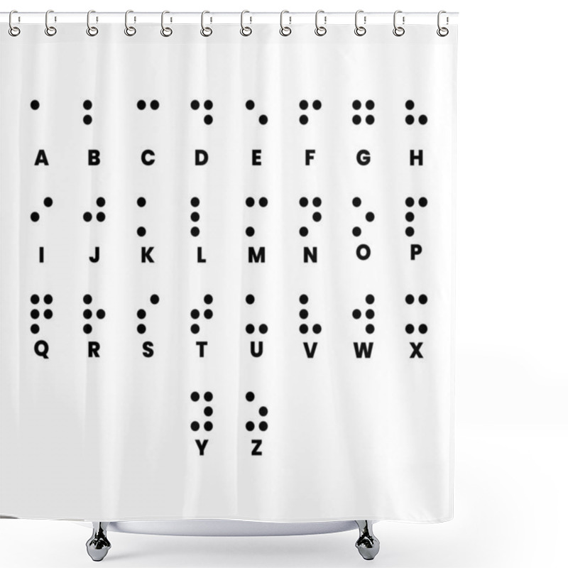 Personality  World Braille Day Vector Illustration Braille Day 4th January Education Icon Shower Curtains