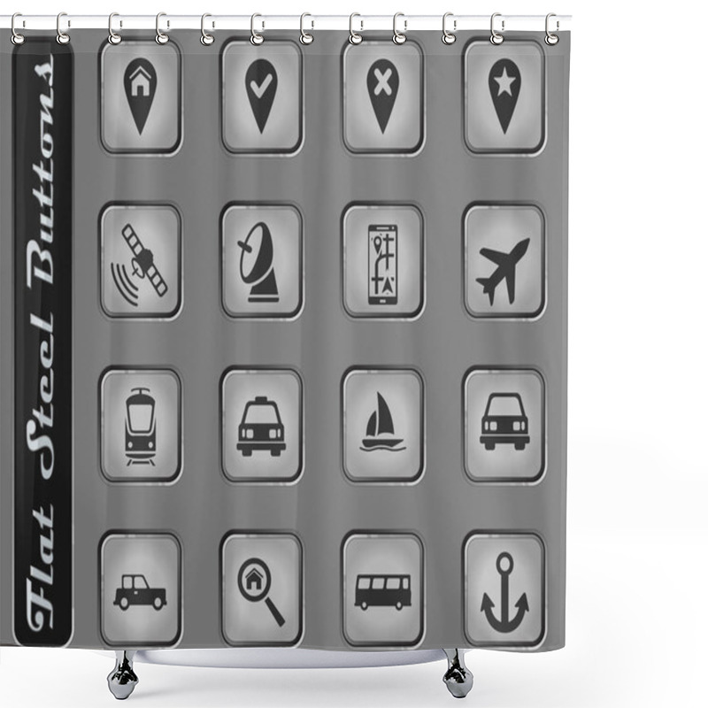 Personality  Navigation Simply Icons Shower Curtains