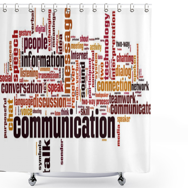 Personality  Communication Word Cloud Shower Curtains