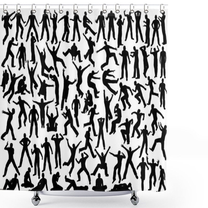 Personality  Male Silhouettes Shower Curtains