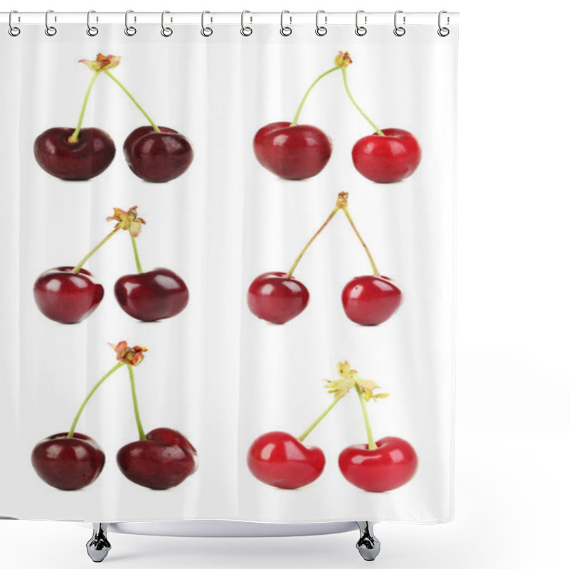 Personality  Pairs Of Sweet Cherry  Shower Curtains