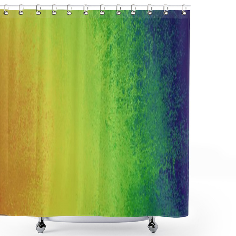 Personality  Bold Background Design With Orange Yellow Green And Blue Sponged Paint Texture In Graphic Art Layout, Creative Fun And Bright Color Abstract Background Shower Curtains