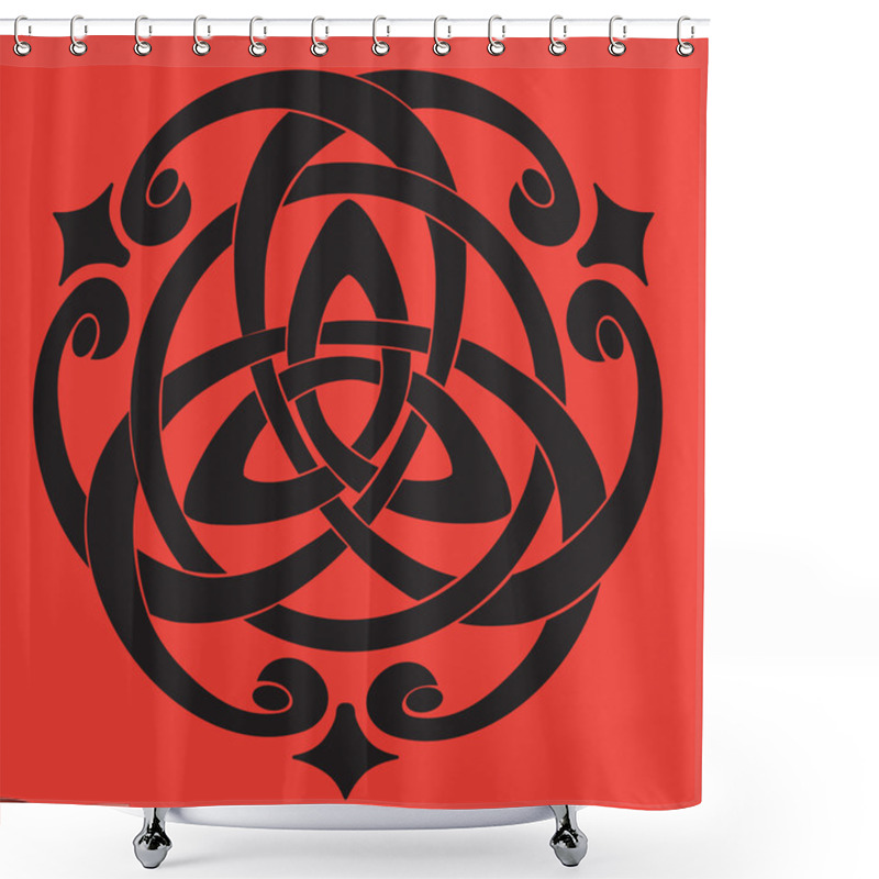 Personality  Celtic Knot Motif Shower Curtains