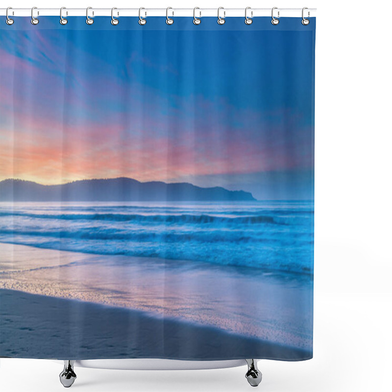 Personality  Soft High Cloud Seascape, Sunrise At Umina Beach On The Central Coast, NSW, Australia. Shower Curtains