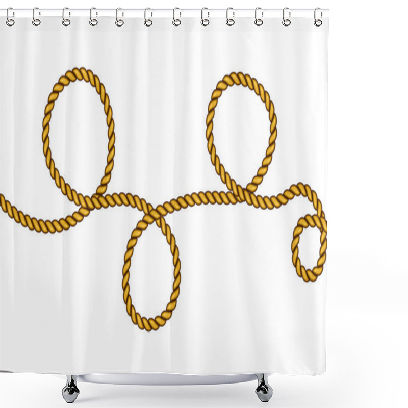 Personality  Realistic Fiber Ropes. Shower Curtains