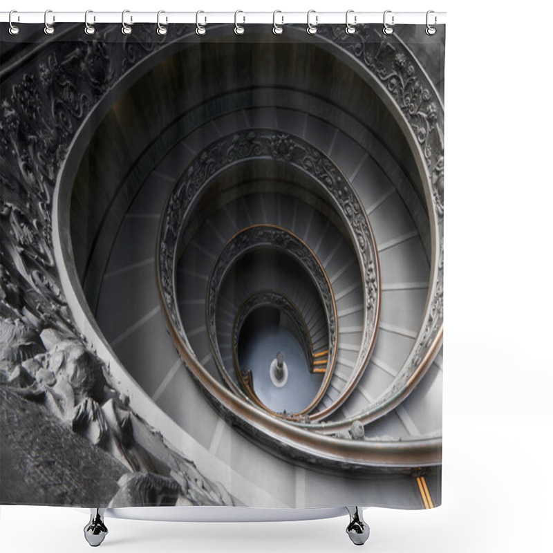 Personality  Spectacular Vatican Museum Spiral Staircase Shower Curtains