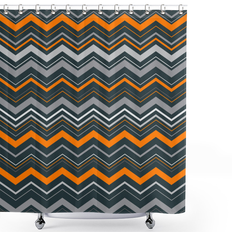 Personality  Vector Zigzag Seamless Pattern Shower Curtains