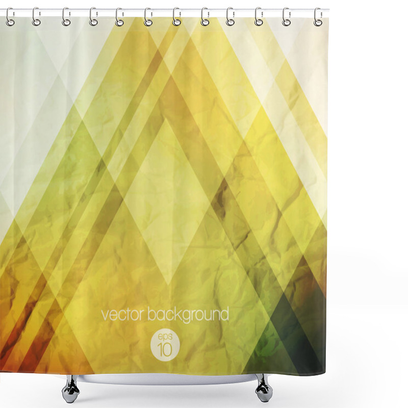 Personality  Abstraction Retro Grunge Triangles Vector Background Shower Curtains