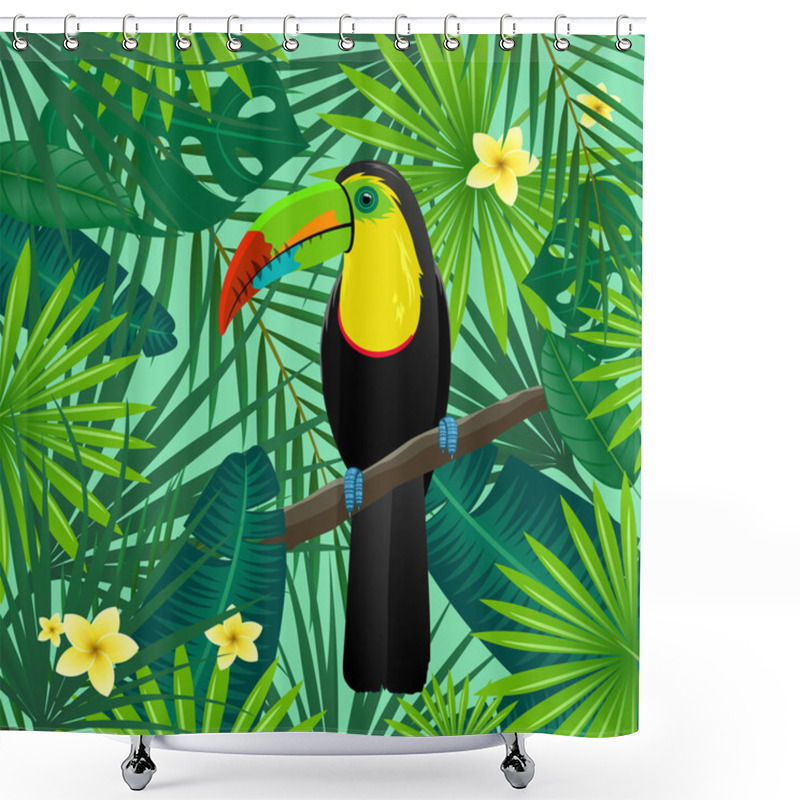 Personality  Vector Tropical Background Shower Curtains