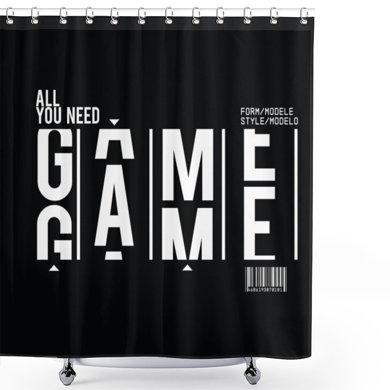 Personality  Vector Game Text Print Shower Curtains