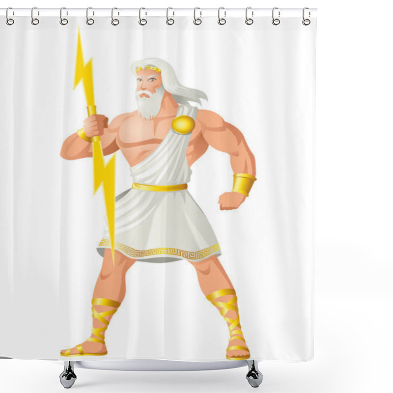 Personality  Zeus The Father Of Gods And Men Shower Curtains