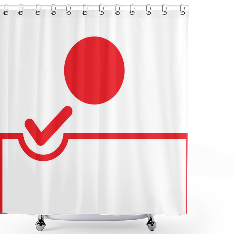 Personality  Voting Symbol Japan Flag Shower Curtains