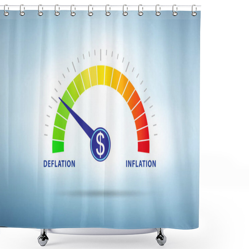 Personality  Inflation And The Deflation Business Concept Shower Curtains