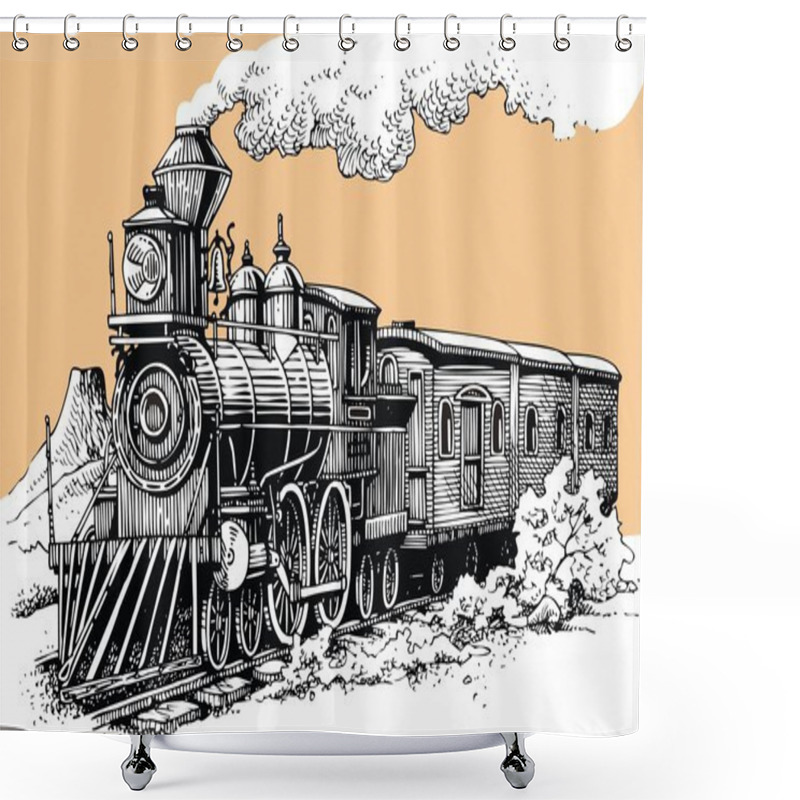 Personality  Old Steam Machine  Shower Curtains