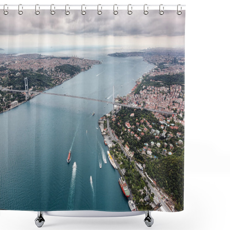 Personality  Istanbul And Bosphorus Bridge Shower Curtains