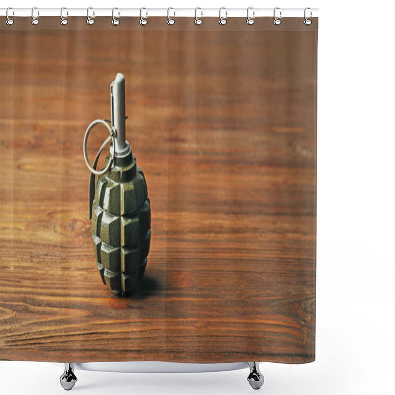 Personality  View Of Hand Grenade Shower Curtains