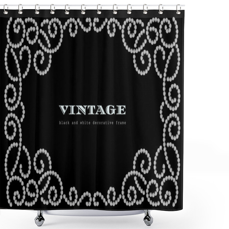 Personality  Rectangular Dotted Jewelry Frame Shower Curtains