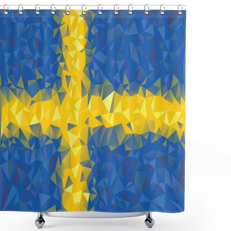 Personality  Flag Sweden. Shower Curtains