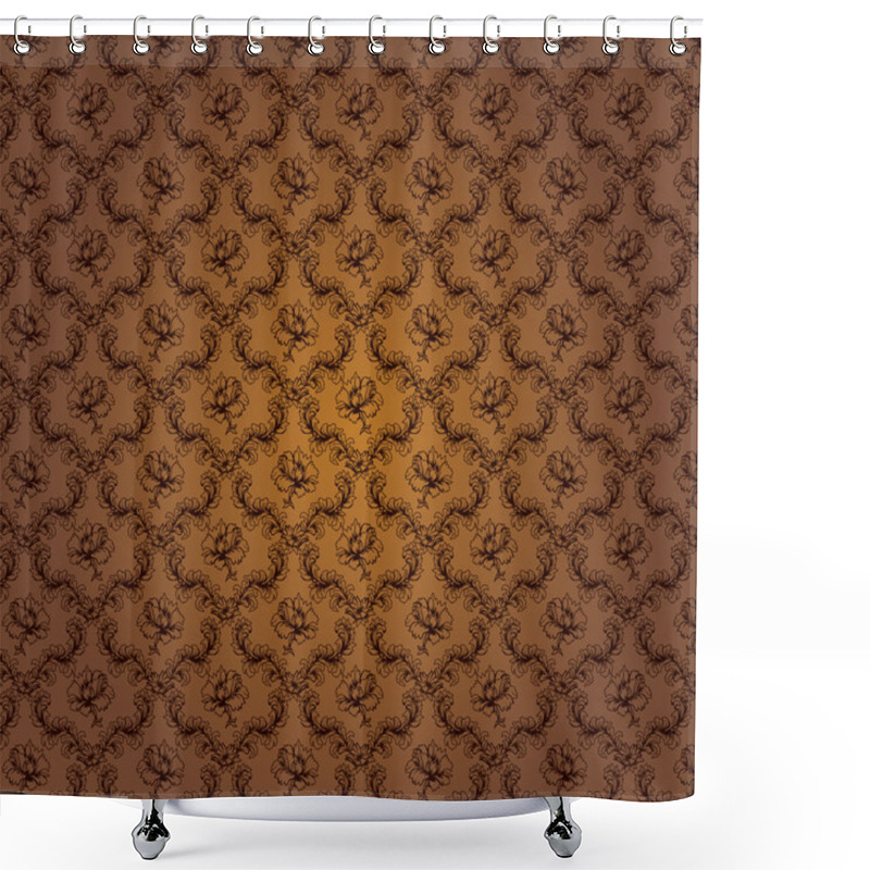 Personality  Seamless Damask Pattern, Vector Shower Curtains