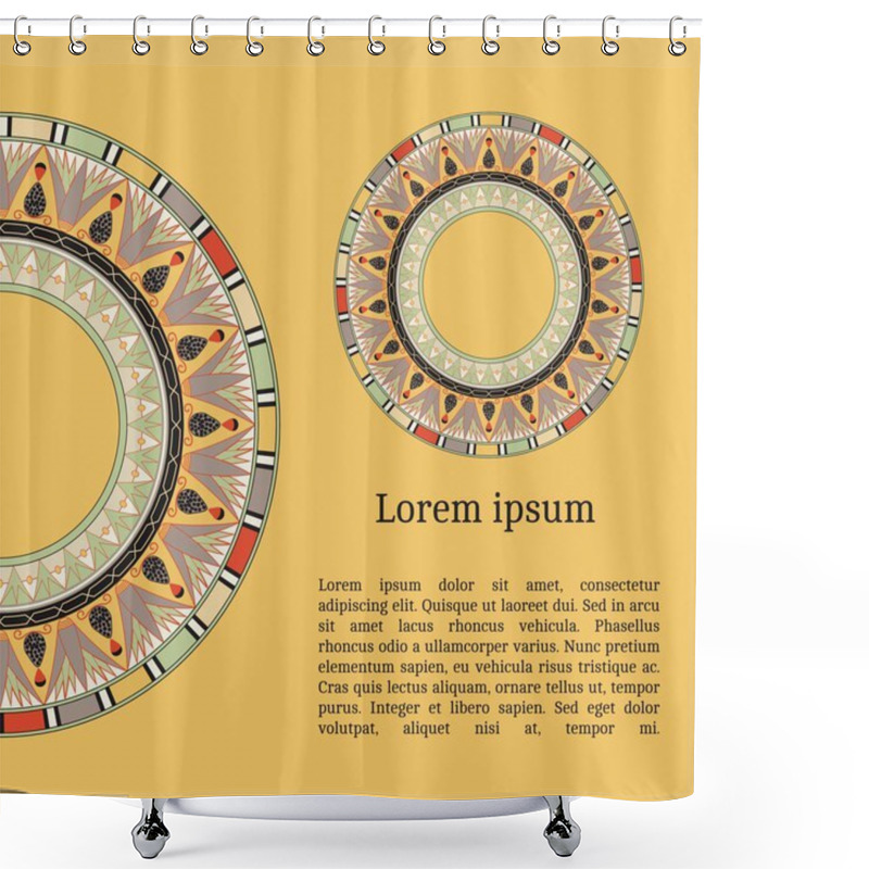 Personality  Invitation Card With Egyptian Pattern Shower Curtains