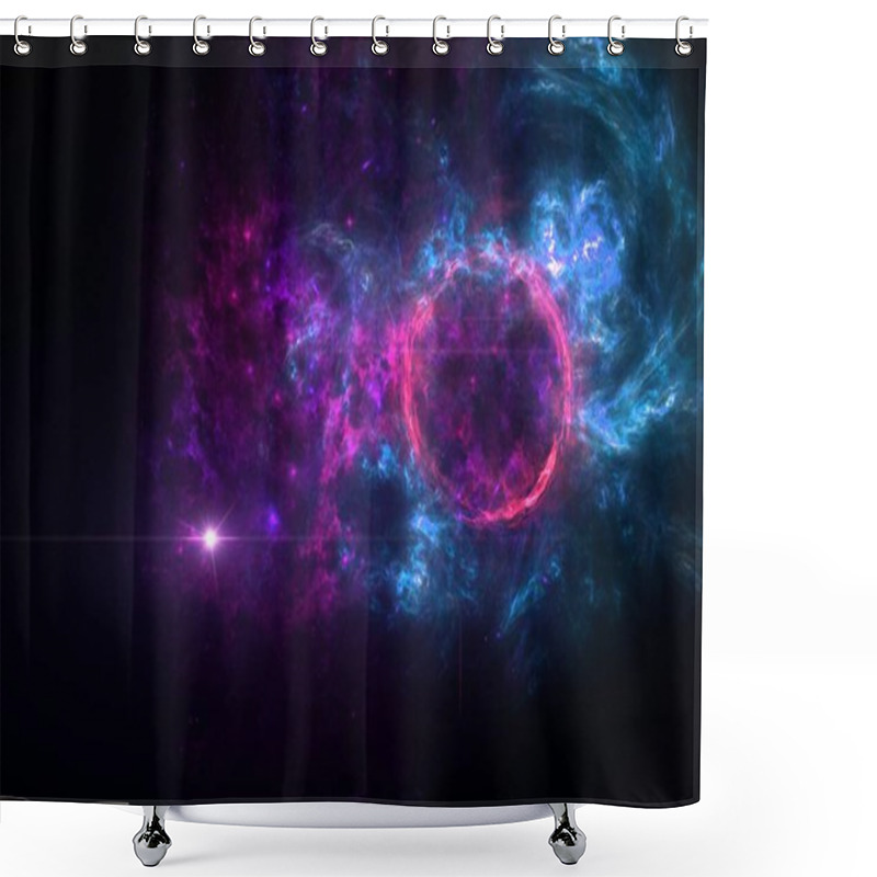 Personality  Abstract Wormhole In Space With Gas And Dust, Galaxy And Stars Premium Photo, Black HoleSpace Background With Shining Stars Shower Curtains