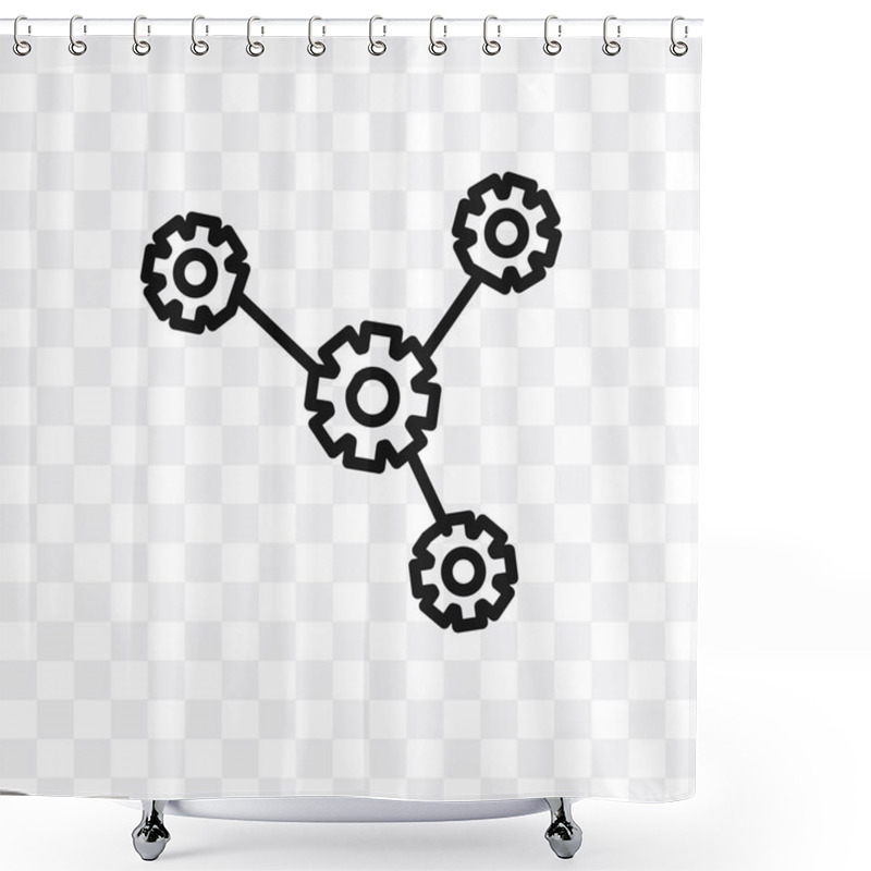 Personality  Network Optimization Vector Linear Icon Isolated On Transparent Background, Network Optimization Transparency Concept Can Be Used For Web And Mobile Shower Curtains