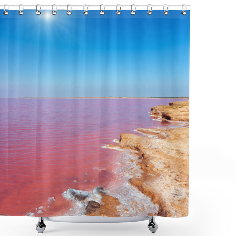 Personality  Pink Salty Syvash Lake, Ukraine Shower Curtains