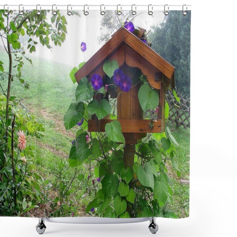 Personality  Birdhouse, Small House For Birds Shower Curtains