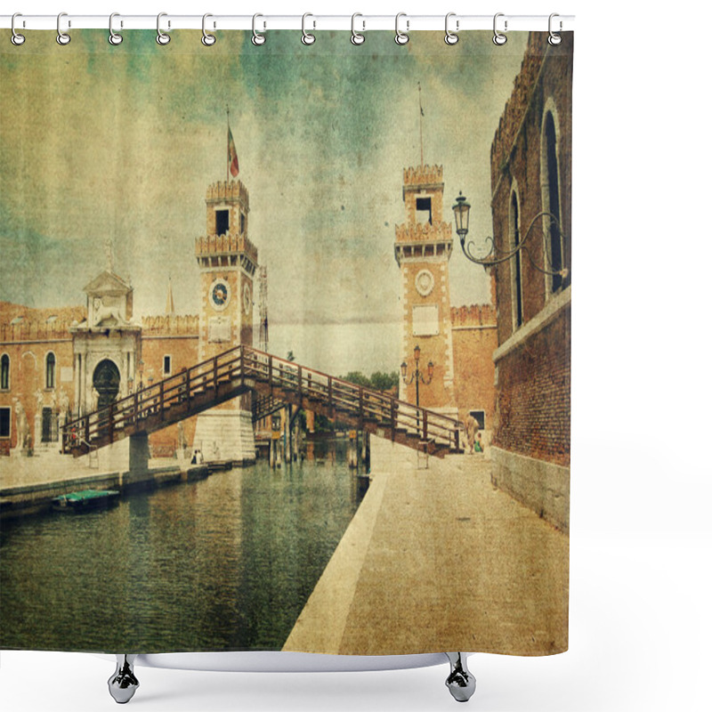 Personality  Old Bastille In Venice Shower Curtains