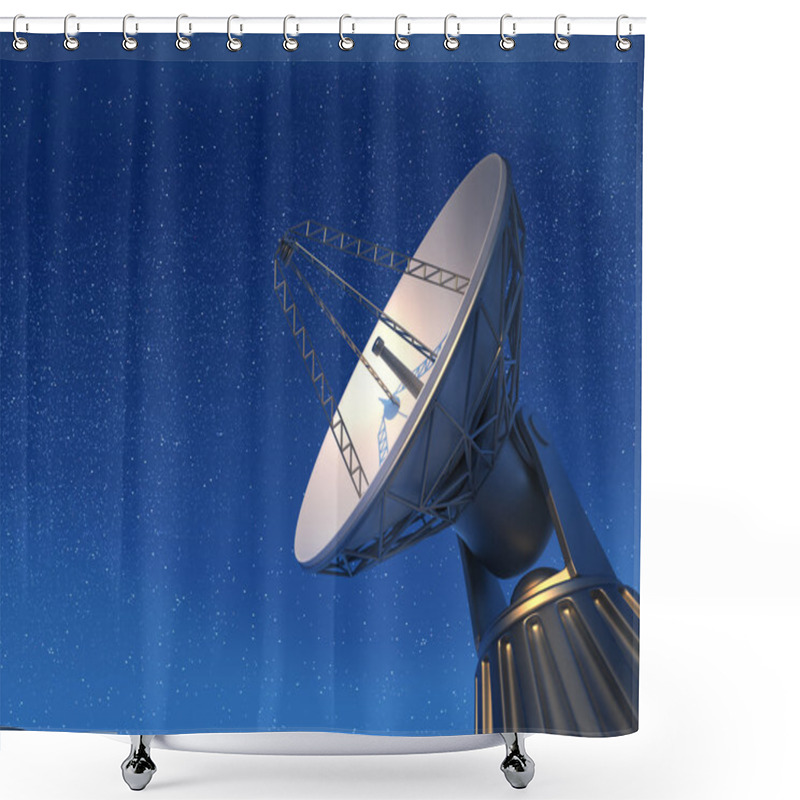 Personality  Radio Telescope Shower Curtains