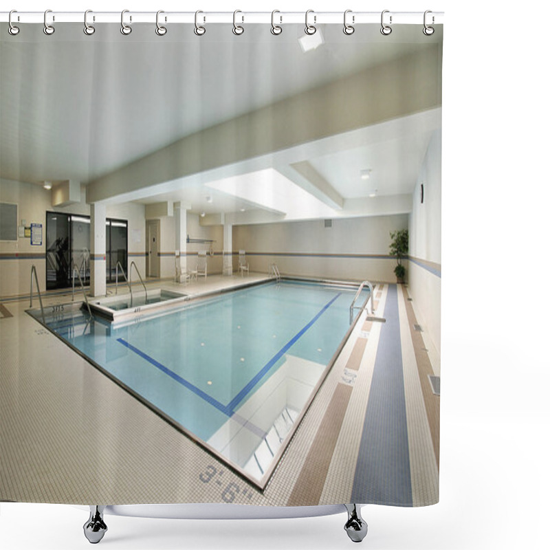 Personality  Pool In Condo Shower Curtains