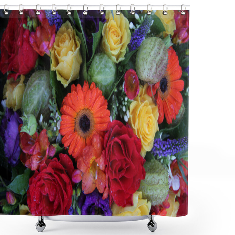 Personality  Mixed Flower Arrangement Shower Curtains