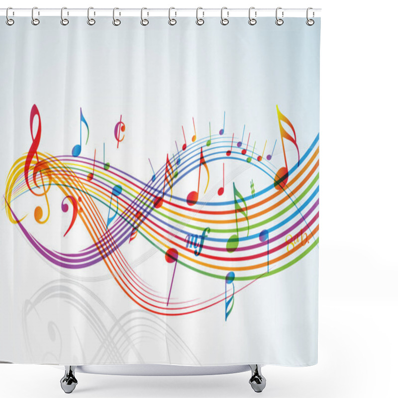 Personality  Music Theme Shower Curtains