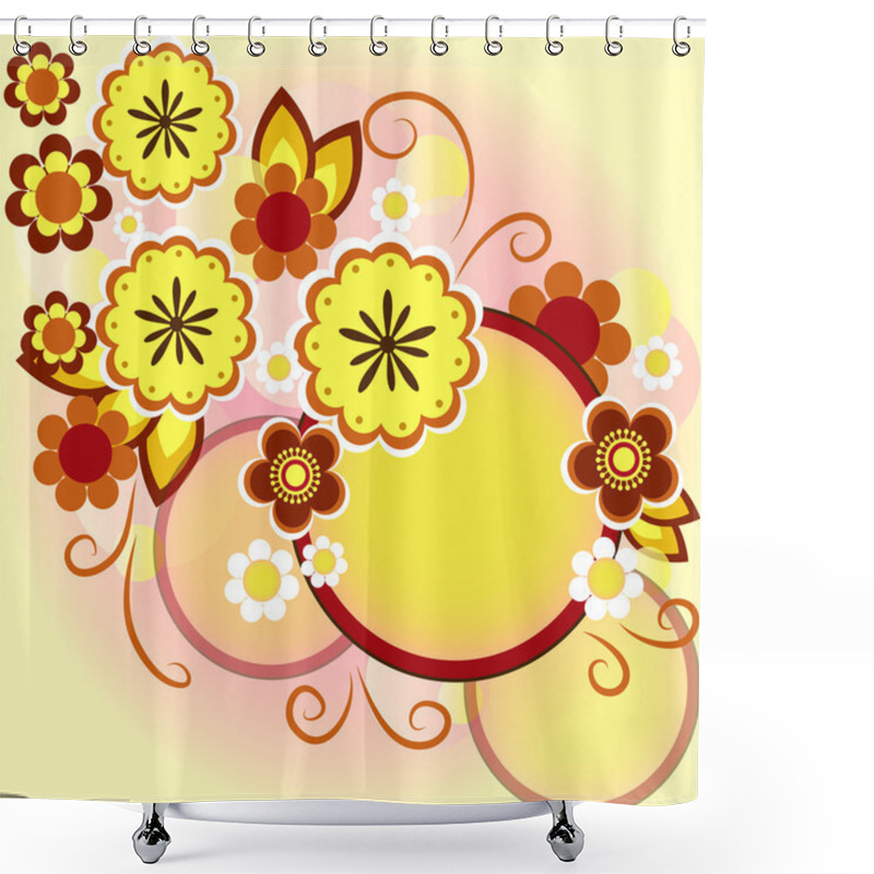 Personality  Vector Floral Background Design Shower Curtains