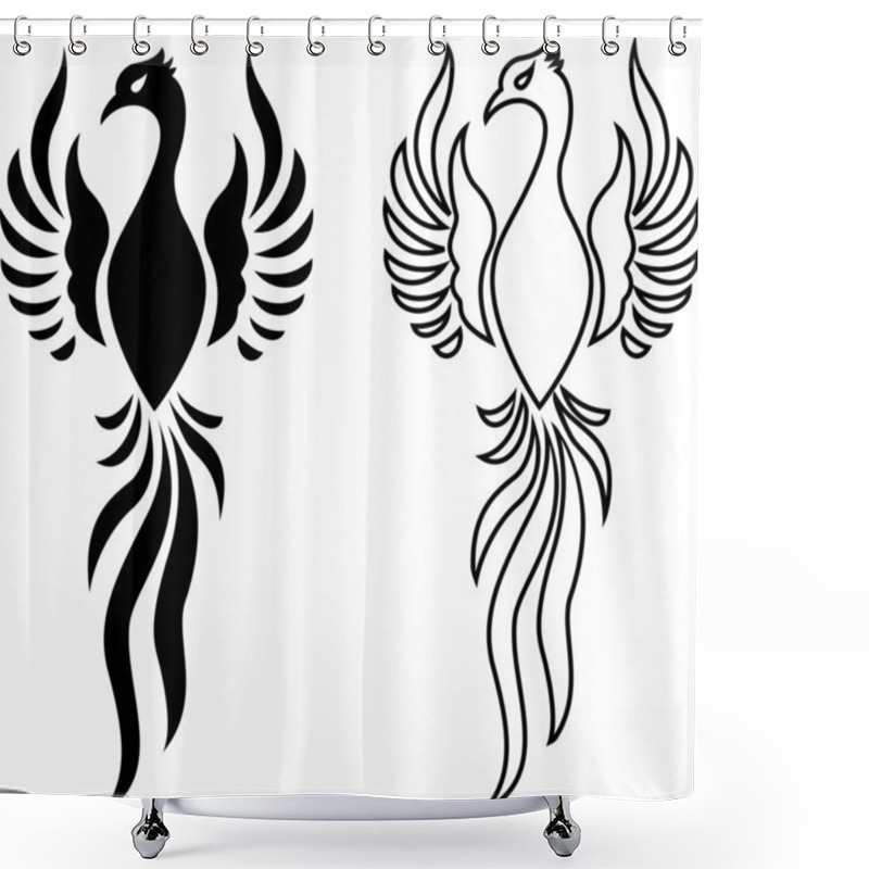 Personality  Phoenix Tattoo Shower Curtains