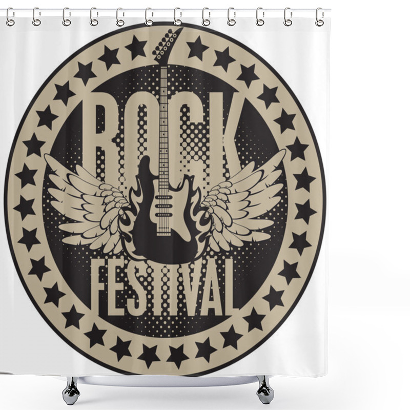 Personality  Rock Festival Shower Curtains