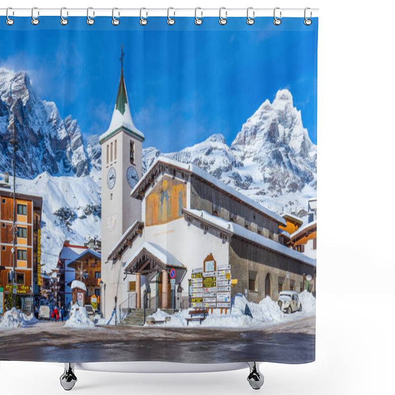 Personality  BREUIL-CERVINIA, ITALY - December 13 2018: Monte Cervino (Matterhorn) As Seen From Plan Maison In December, Breuil-Cervinia, Valle D'Aosta, Italy Shower Curtains