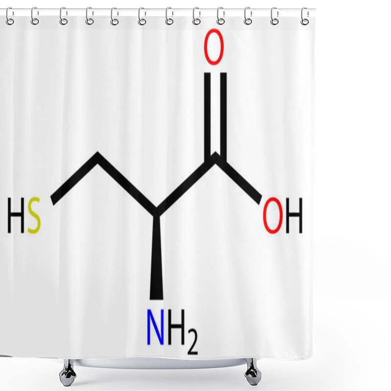 Personality  Amino Acid Cysteine Structural Formula Shower Curtains