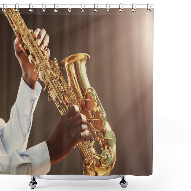 Personality  African American Jazz Musician  Shower Curtains