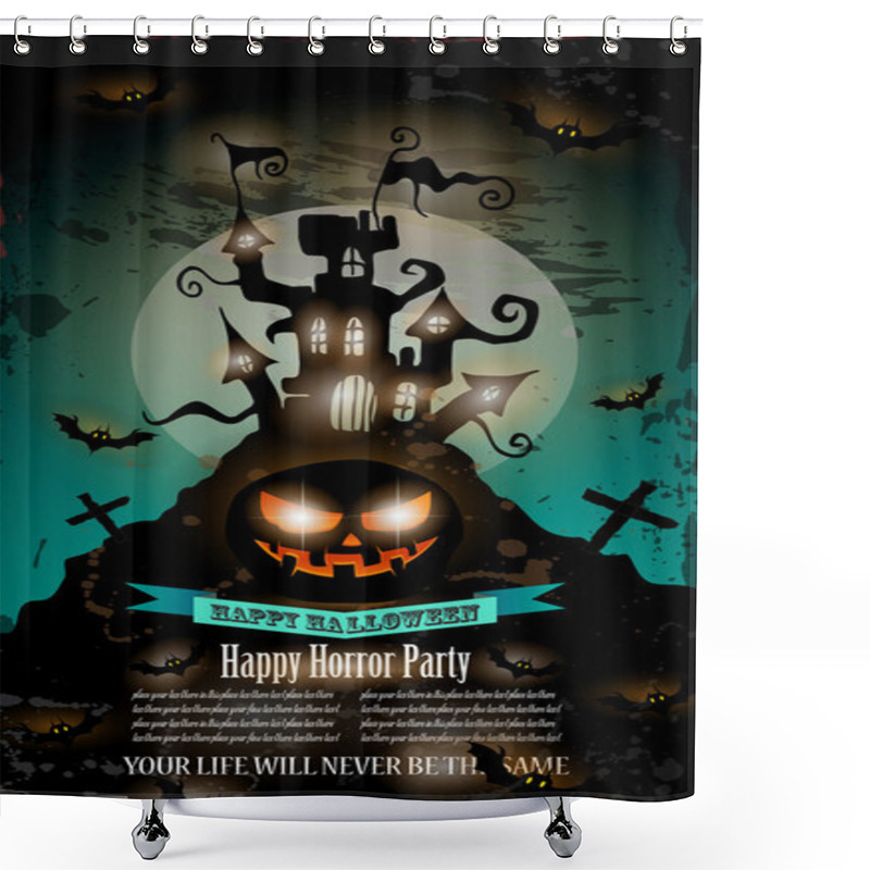 Personality  Halloween Party Flyer Shower Curtains