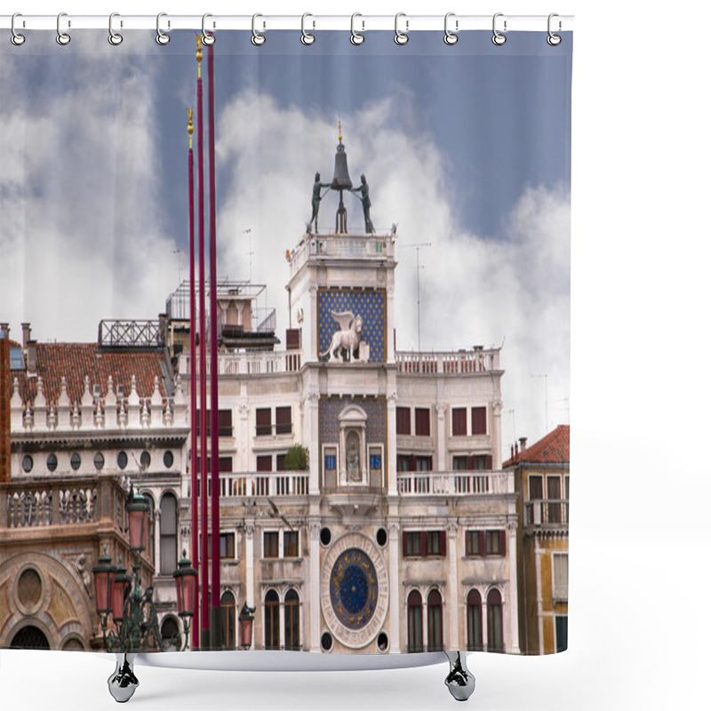 Personality  The Clock Of The Moors In Venice Known As La Serenissima In Northern Italy Is A Magical Place Shower Curtains