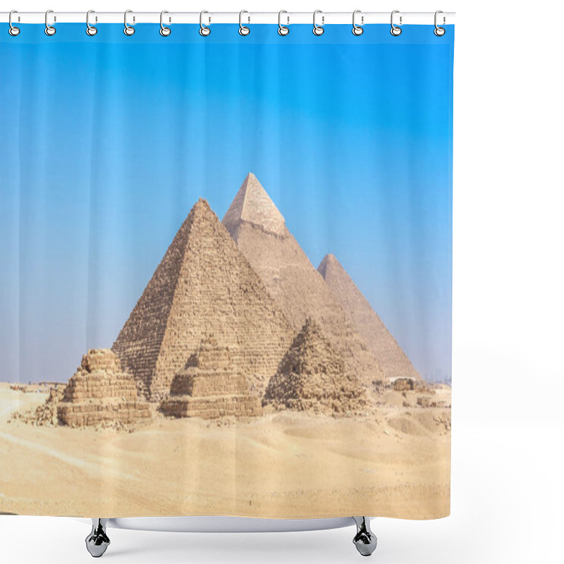 Personality  The Pyramids At Giza In Egypt Shower Curtains