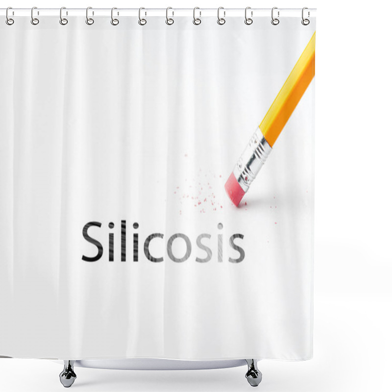 Personality  Pencil With Eraser Silicosis Shower Curtains