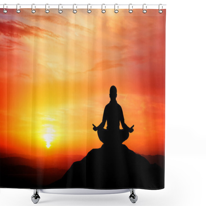 Personality  Meditation Shower Curtains