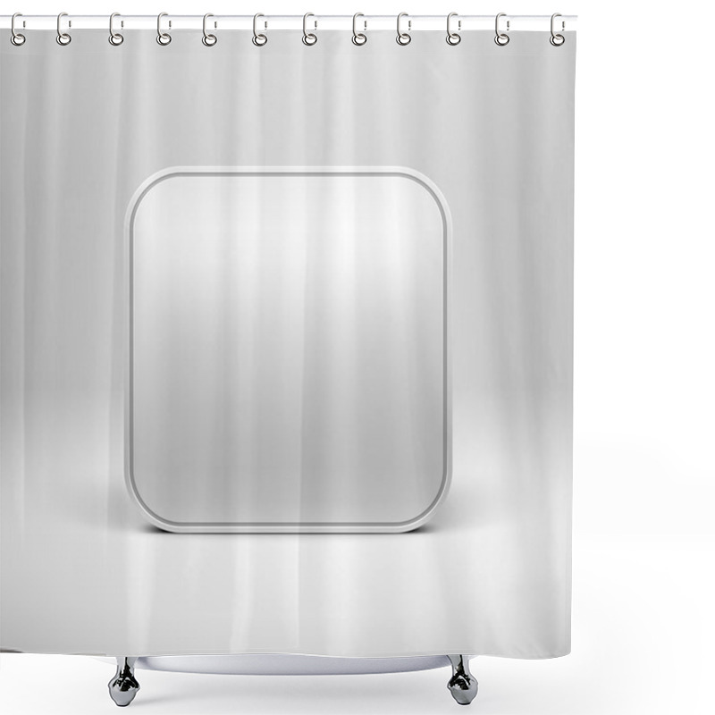 Personality  Technology White Blank App Icon Template Shower Curtains