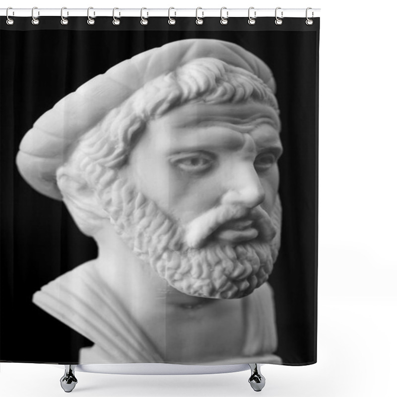 Personality  Pythagoras Of Samos, Was An Important Greek Philosopher, Mathema Shower Curtains