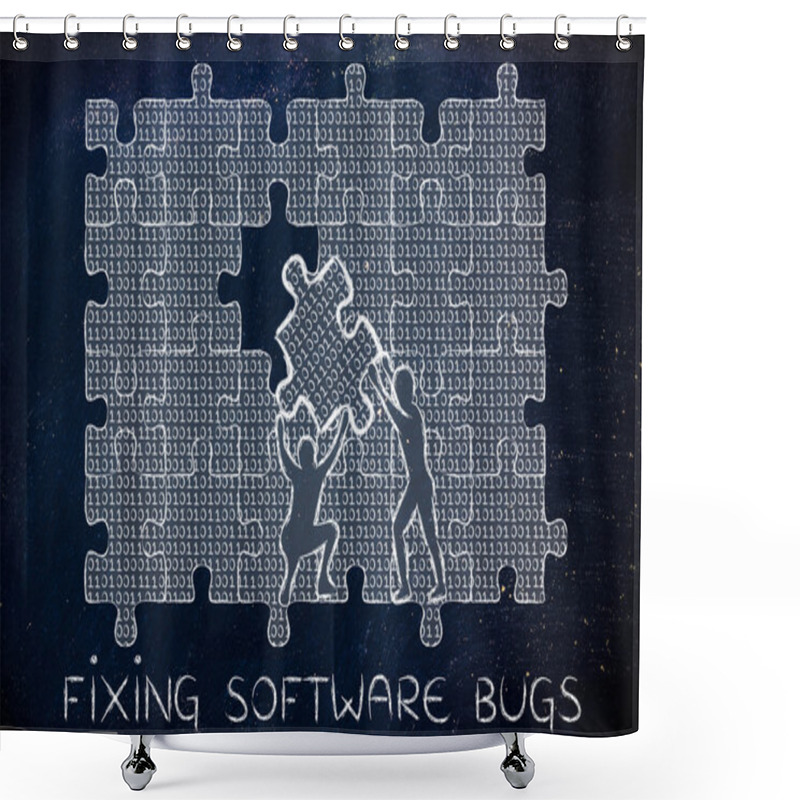 Personality  Concept Of Fixing Software Bugs Shower Curtains