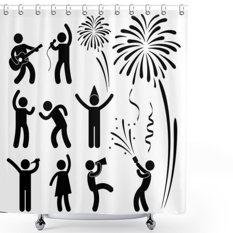 Personality  Party Celebration Event Festival Shower Curtains