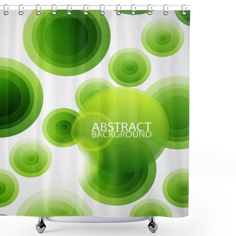 Personality  Green Circles Abstract Background Shower Curtains