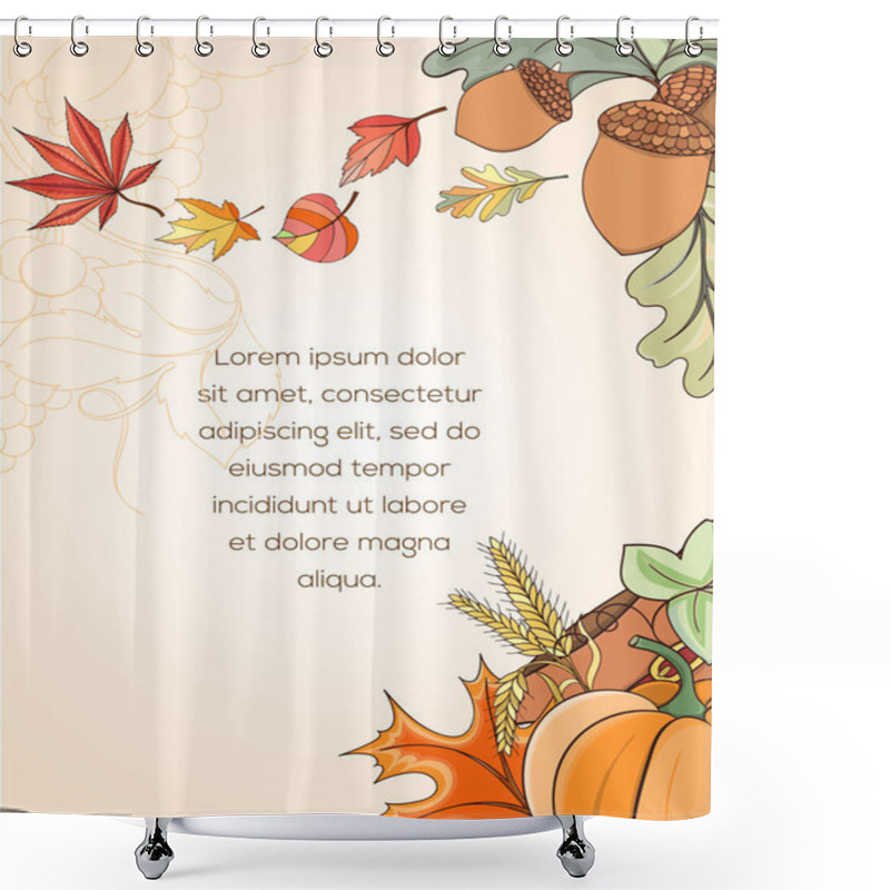 Personality  Thanksgiving Holiday Card Shower Curtains